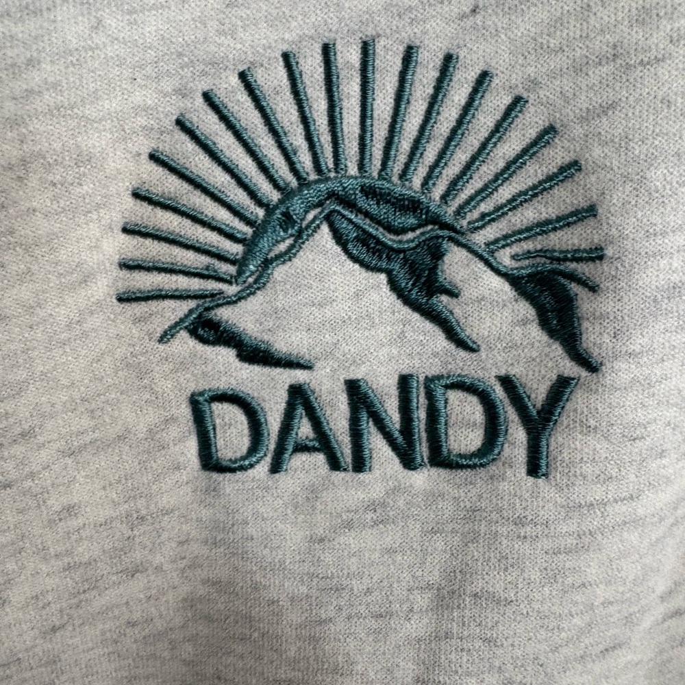 Gray Embroidered Sweatshirt with Decorative Design
